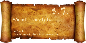 Váradi Tarzícia névjegykártya